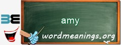WordMeaning blackboard for amy